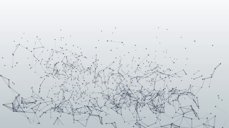 Abstract digital data network connection technology plexus business cyber world scifi grid