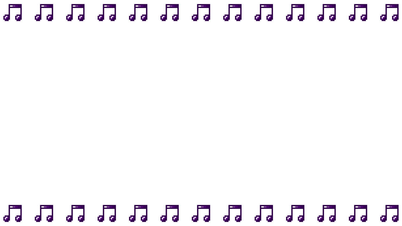 Pixel Art Mini Eighth notes Frame Animated Overlay 1080p Transparent 30 fps (7).mov