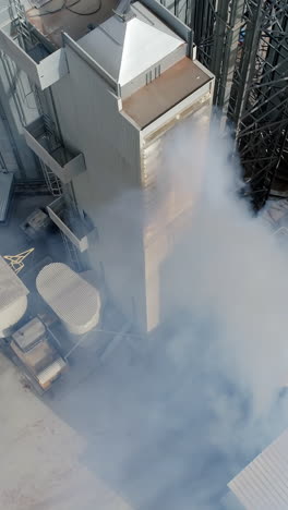 industrial facility with smoke and ventilation systems