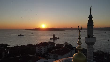 maiden’s tower in sunset