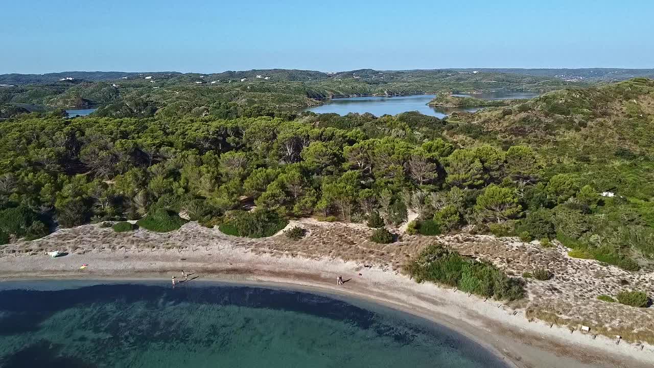 Naturpark S'Albufera D' Es Grau, malerische, friedliche Luftaufnahme