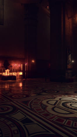 dark and ornate church interior