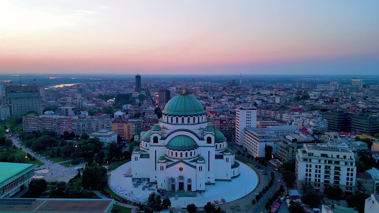 Belgrade Golden Hour 360&deg; Panorama, Aerial, St