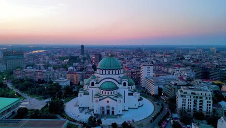 belgrade golden hour 360° panorama, aerial, st