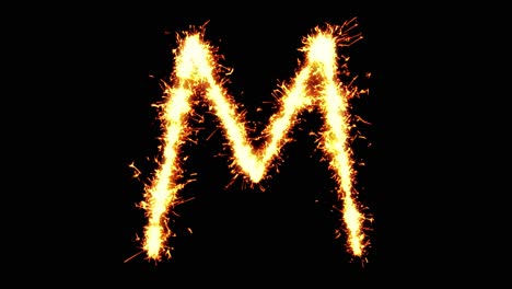 sparkler letter m