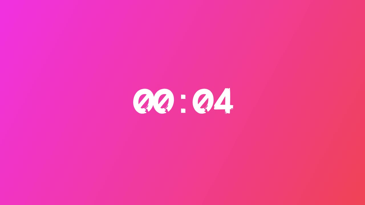 Countdown from 10, pink background