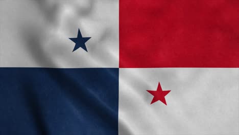 panama national flag - 4k seamless loop animation of the panamanian flag. highly detailed realistic 3d rendering