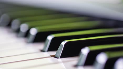 shiny black and white piano keys