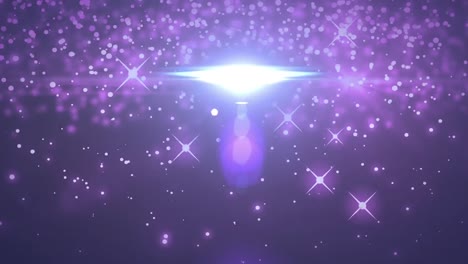 animación de puntos de luz y estrellas sobre fondo negro