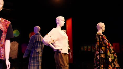 mannequins displaying various fashion outfits