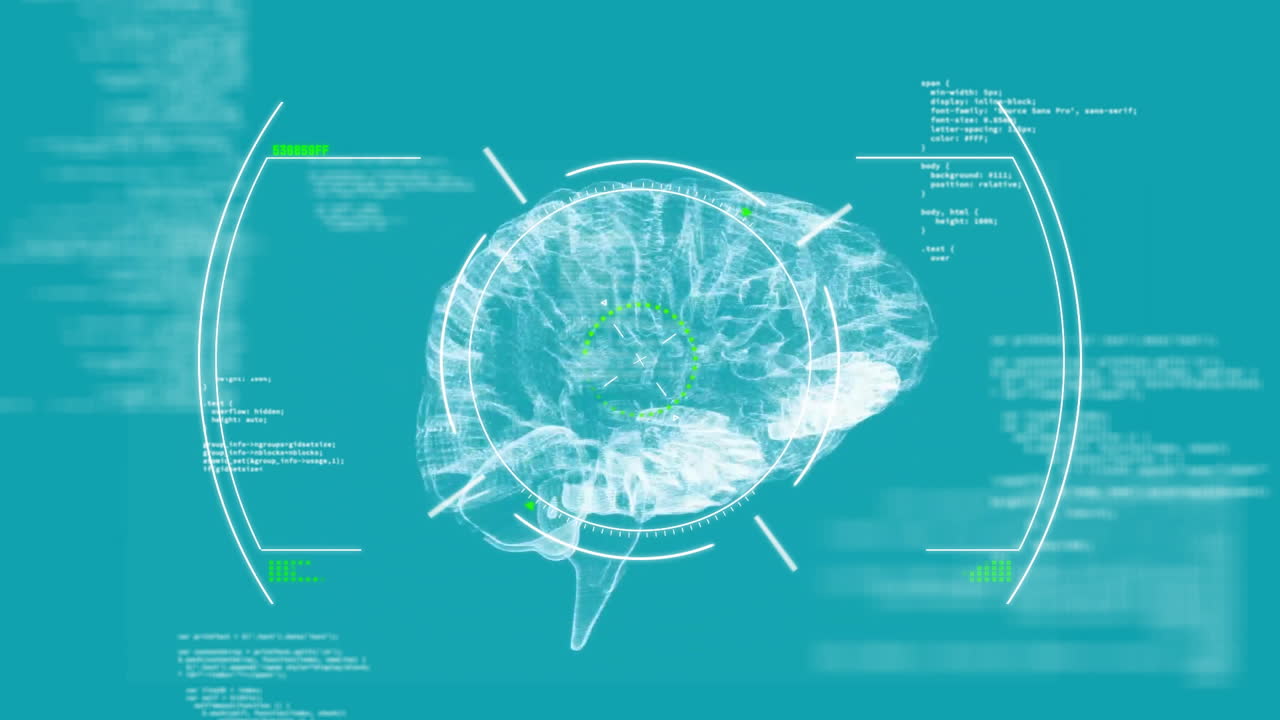 인간 뇌의 애니메이션과 과학 데이터 처리