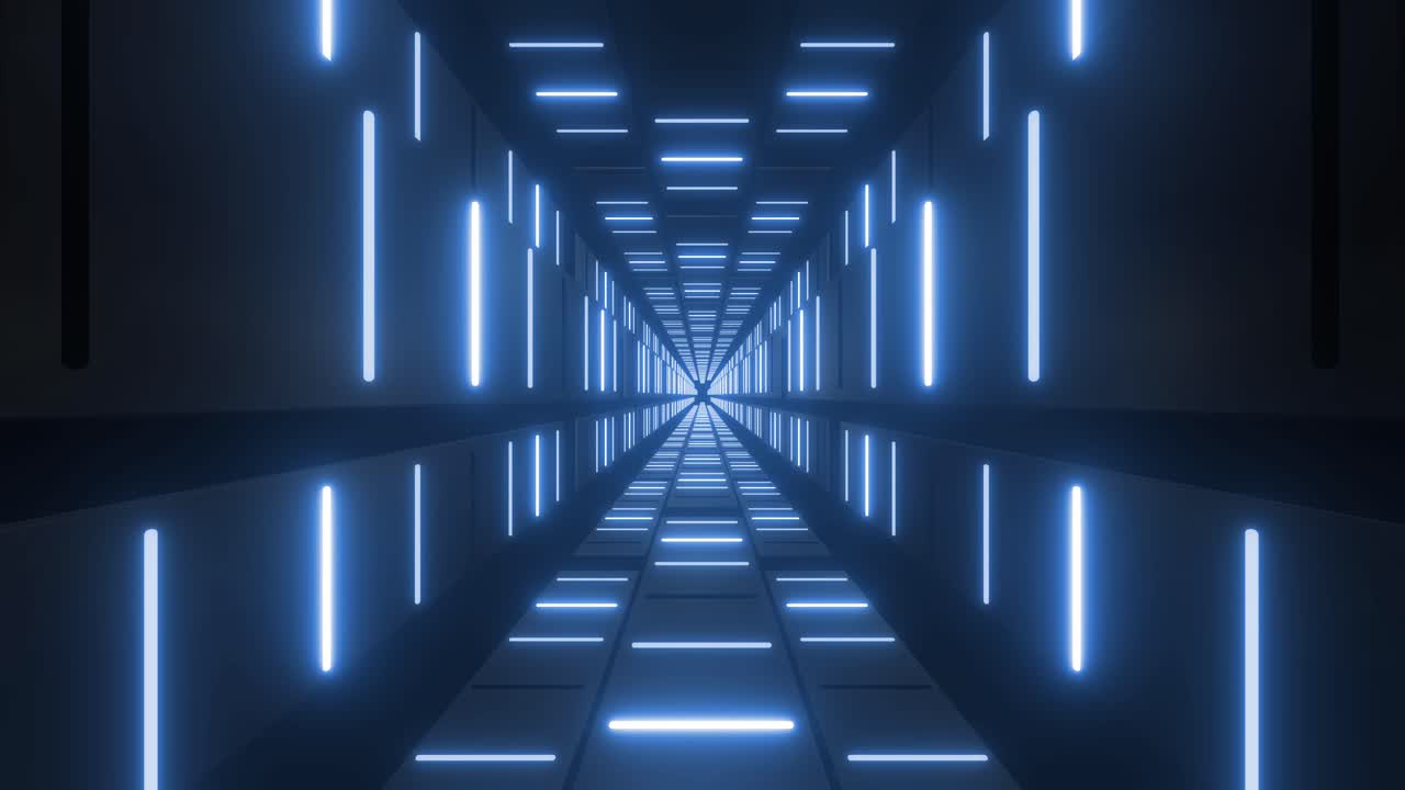 el túnel de neón futurista