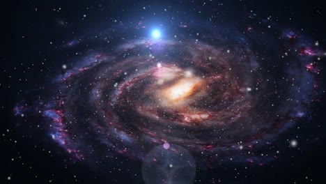 Galaxie-Und-Ein-Helles-Licht-Im-Universum