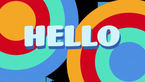 Animation-of-hello-text-over-abstract-shapes-background