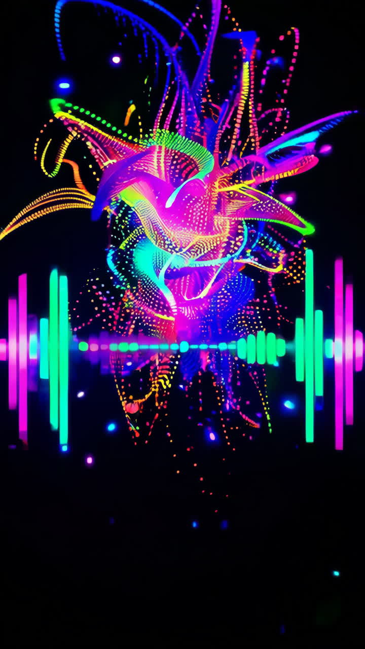 Abstract Colorful Music Visualization