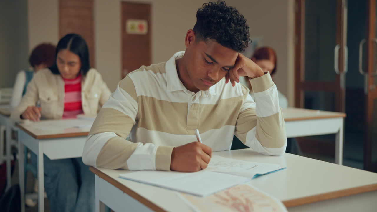Students in a Classroom Studying