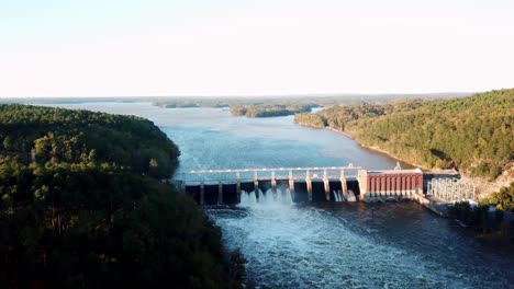 aerial high rock lake dame