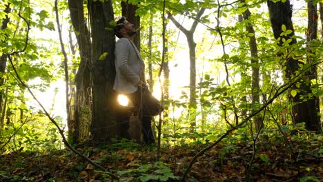 Man-Autumn-Forest