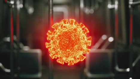 coronavirus covid-19 epidemic in subway car