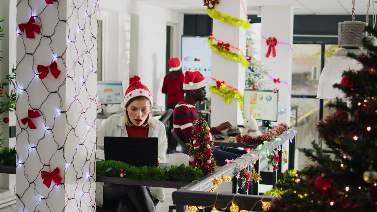 Festive Christmas Celebration in the Office