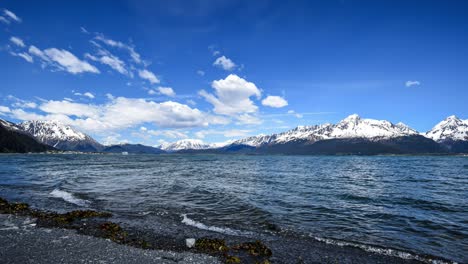 cinemagraph of mountain range and fjord