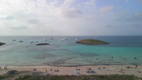 luxury yachts, umbrellas at the beach