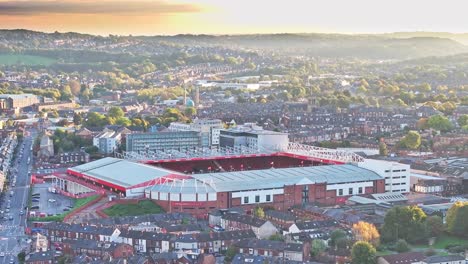 drone shot bramall lane football stadium home of sheffield united club