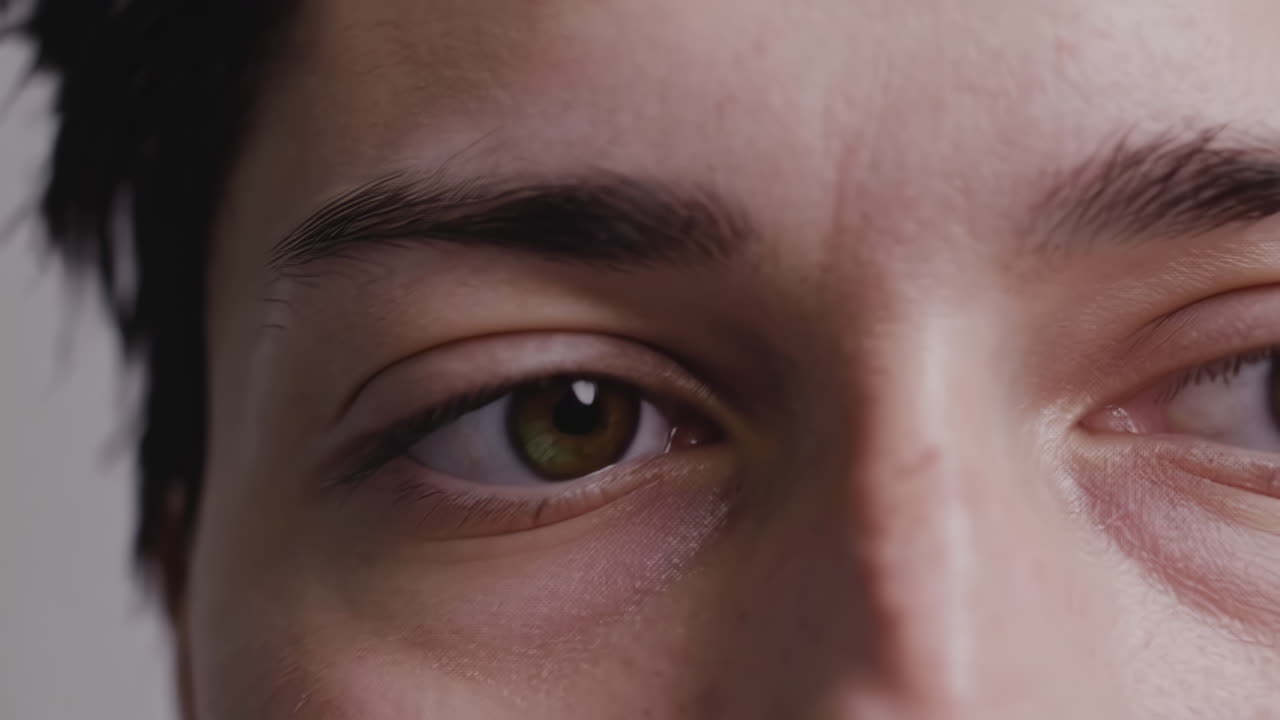 사람의 눈을 닫고