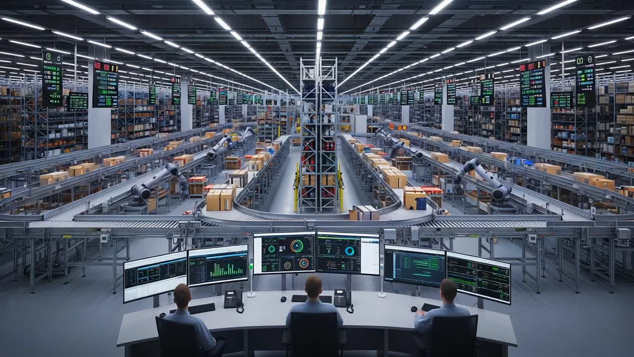 Advanced Warehouse Operations: An Insight into High-Tech Logistics Facilities with Automated Systems and Real-Time Monitoring by Operators