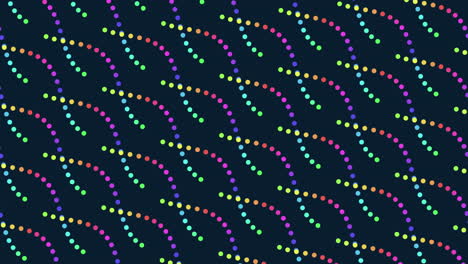 colorful waves seamless pattern of multicolored dots