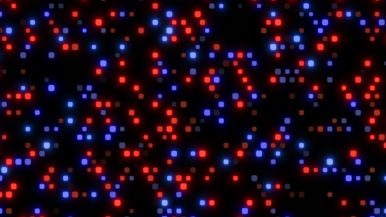 Punti digitali astratti neon blu e rossi