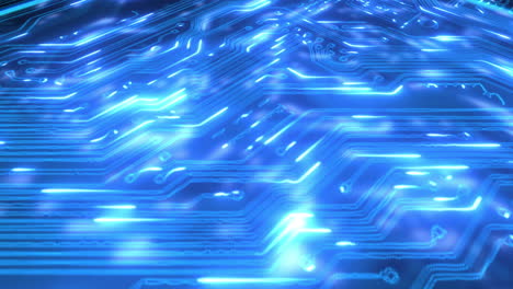 microchip, sistema y luz para datos futuristas