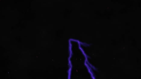 Animation-Roter-Kaleidoskopischer-Formen-über-Leuchtend-Violetten-Elektrischen-Strömen-Auf-Schwarzem-Hintergrund