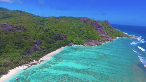 vista aérea de las hermosas seychelles