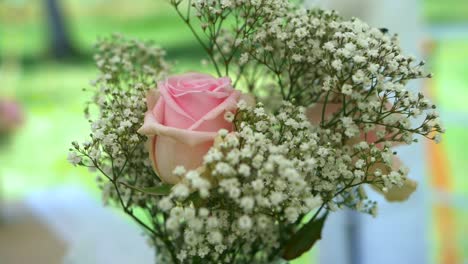 Decoración-De-Bodas,-Flores-En-La-Mesa