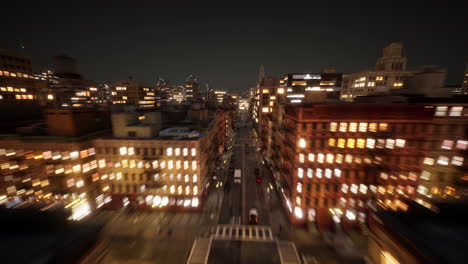 Wunderschöne-Luftdrohnen-Hyperlapse-Ansicht-Der-Modernen-Stadt