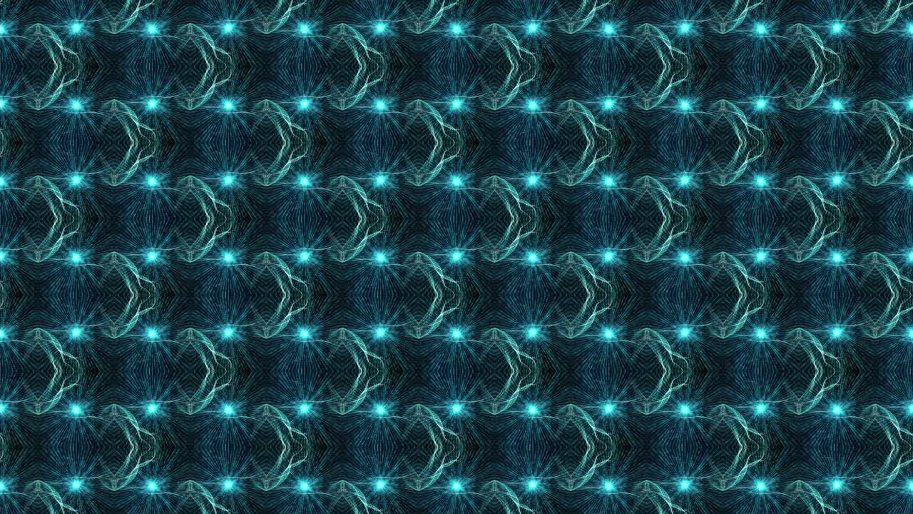 Abstract Blue Fractal Geometric Shapes Flowing and Morphing Seamless Loop. Computer generated fantasy sci-fi technology endless repeat pattern for VJ DJ loop music, backgrounds, transition and titles.