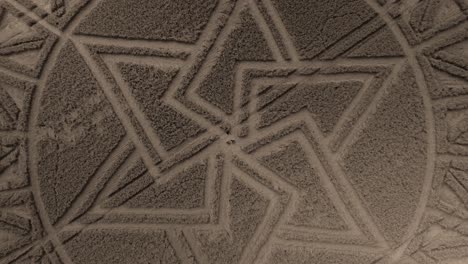 West-Meon-barley-meadow-strange-crop-circle-rising-aerial-top-don-shot-spiritual-geometric-design