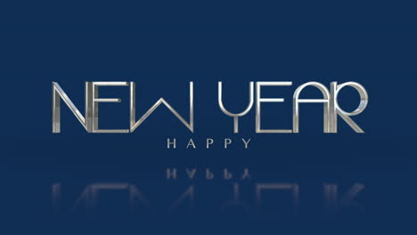 texto de feliz año nuevo de estilo elegante en degradado azul