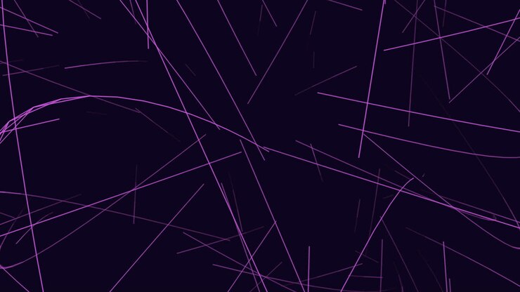Bevægende tilfældige geometriske neonlinjer i mørk galakse