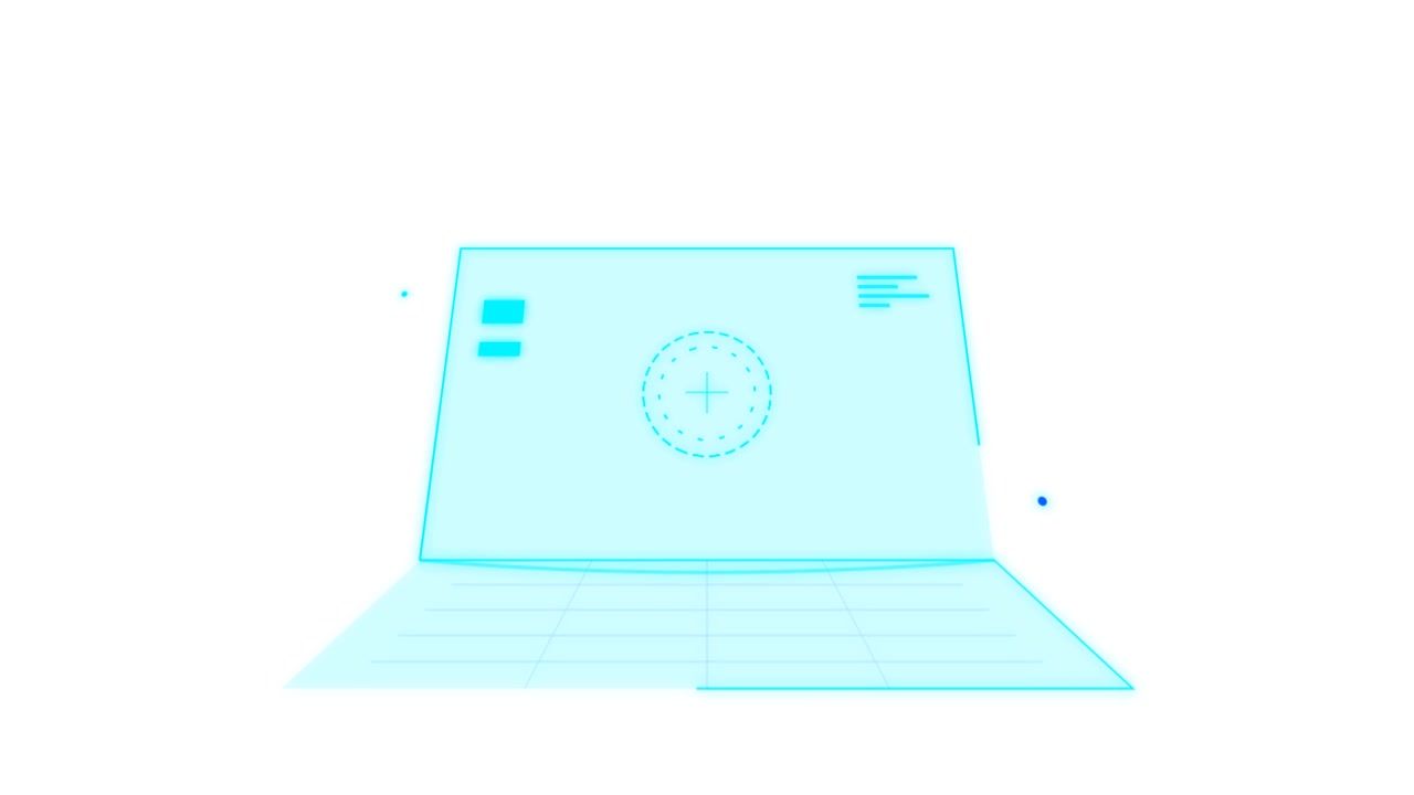 Abstract Digital Laptop Interface Animation