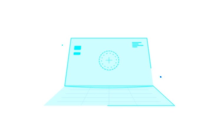 Abstract Digital Laptop Interface Animation