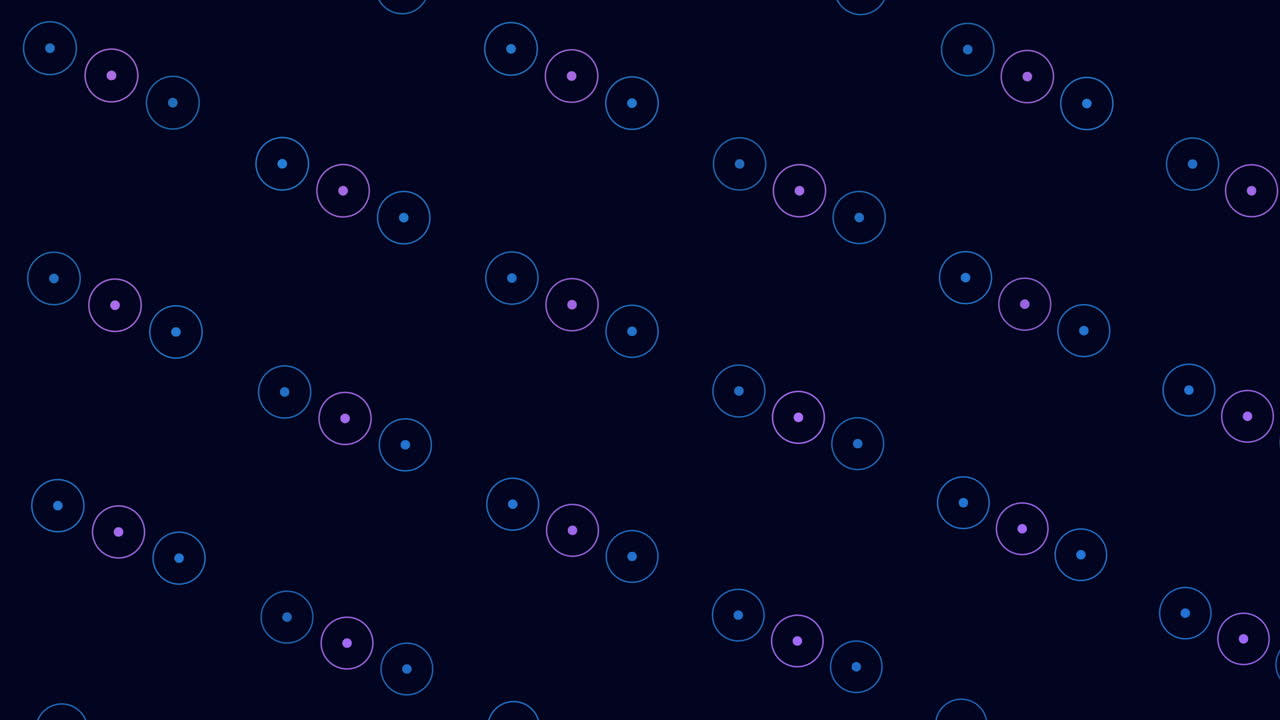 Neon and futuristic rings pattern on black gradient 1