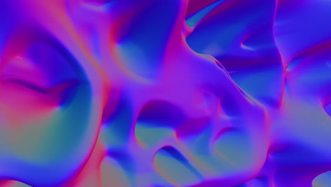 dynamic interplay fluid blue and purple shapes in 3d digital artwork