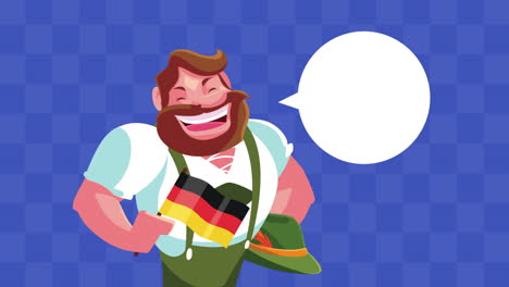 hombre bávaro celebrando el oktoberfest