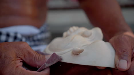 traditional mask making process in bali