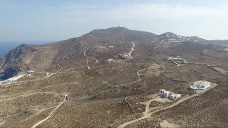drone, aerial views of mykonos greece