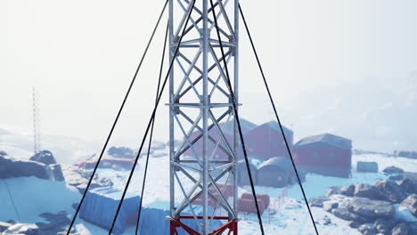 Aerial-view-of-antarctic-Station-in-Antarctica