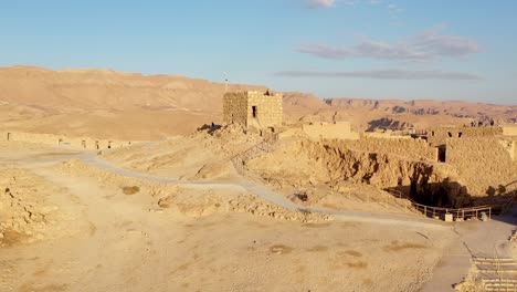 ancient masada fortress ruins in the judean desert