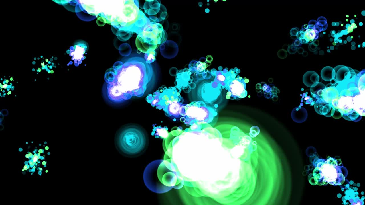 반지 모양 입자 애니메이션 모션 그래픽